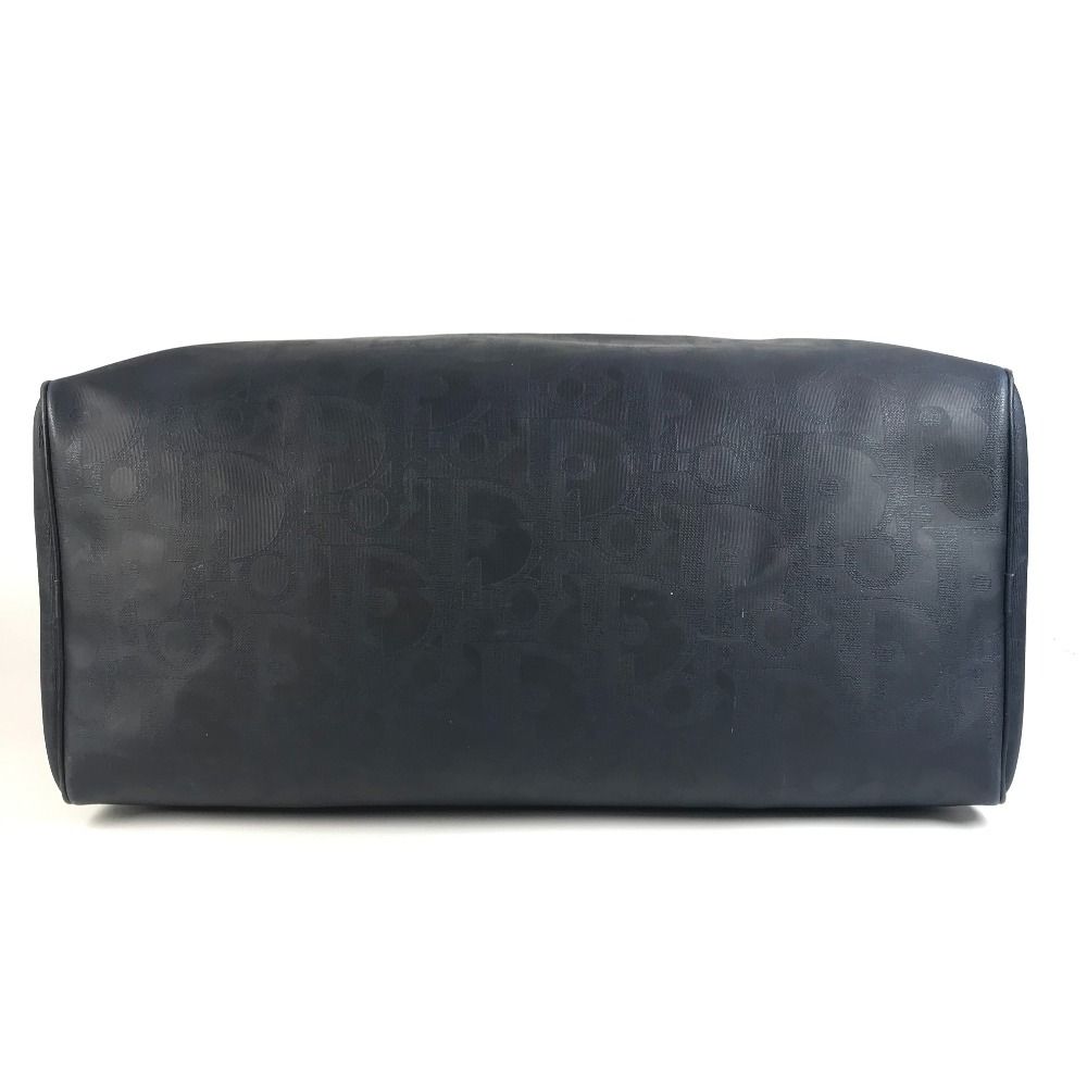 Dior Boston Bag Trotter Logo Leather Navy — view 5
