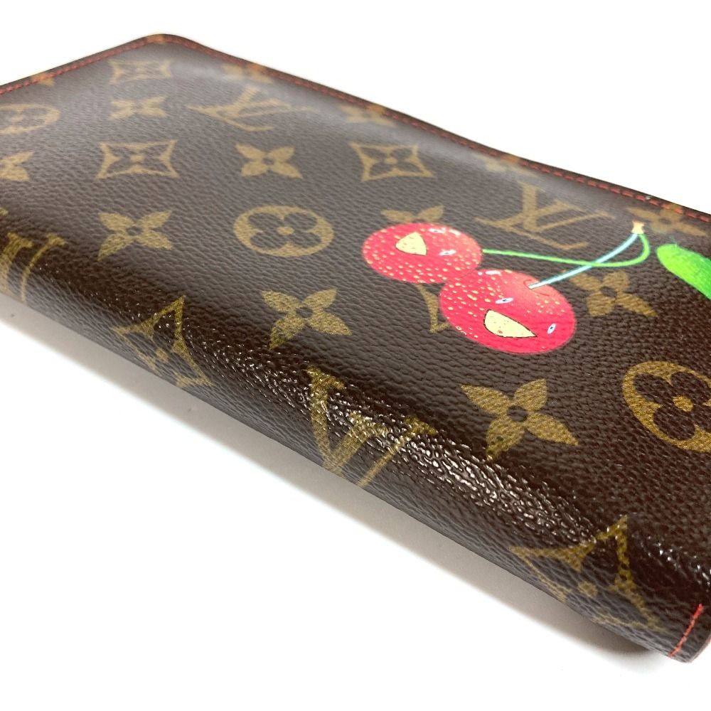 Louis Vuitton Wallet Porto Monet Zip Monogram Cherry Canvas Brown — view 4