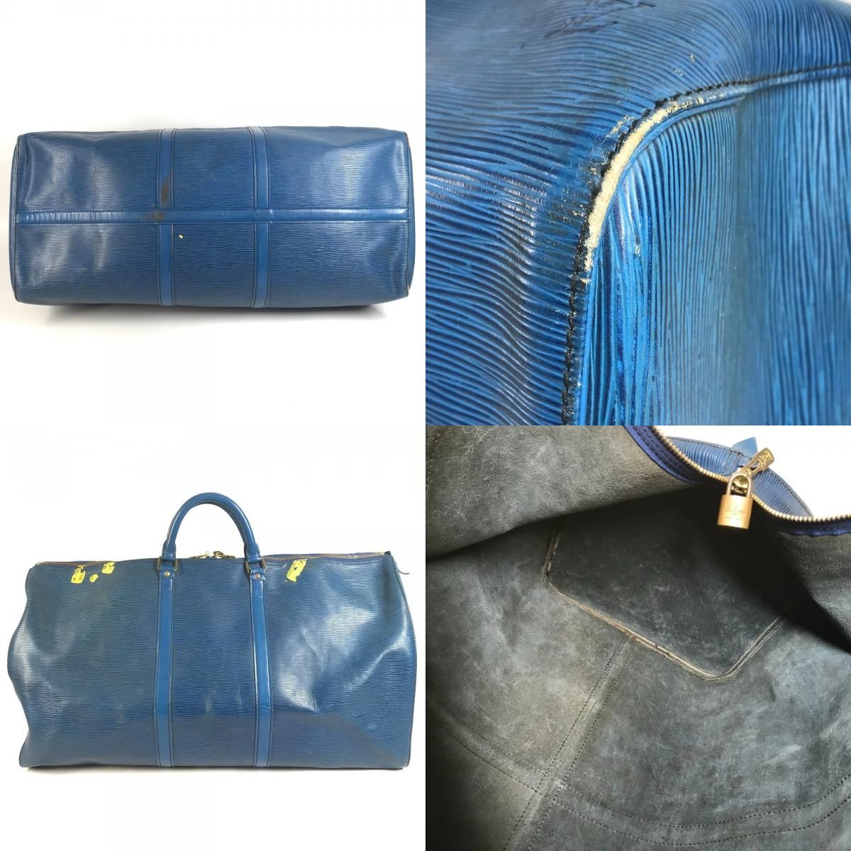 Louis Vuitton Boston Bag Keepall 60 Epi Leather Toledo Blue — view 8