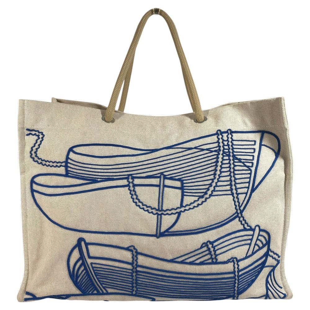 Hermes Shoulder Bag Thalassa Logo Cotton Beige — view 3