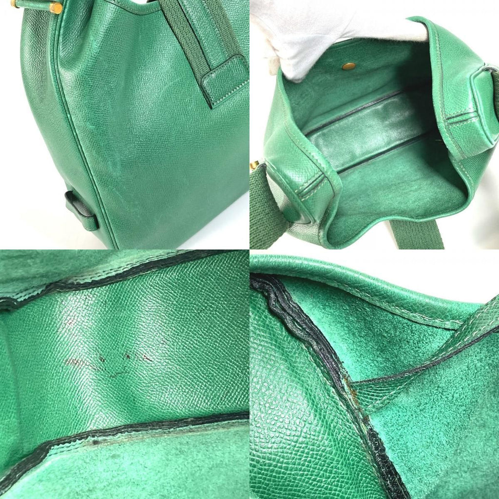 Hermes Shoulder Bag Saco Courchevel Green — view 8