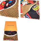 Louis Vuitton Shawl Etole Kabuki Silk Beige Scarf — view 9
