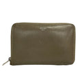 Celine Bifold Wallet Gray Beige Zip Around Leather