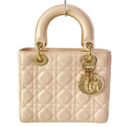 Dior Handbag Lady MY Abcdior Bag Small Light Pink Gold Lambskin