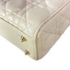 Dior Handbag Lady MY Abcdior Bag Small Light Pink Gold Lambskin — view 6