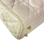 Dior Handbag Lady MY Abcdior Bag Small Light Pink Gold Lambskin — view 7