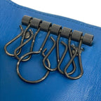 Bottega Veneta Key Case Dark Gray Blue Intrecciato 6 Key Holder Leather — view 4