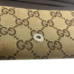 Gucci Wallet Light Brown Dark Silver GG Canvas Interlocking — view 8