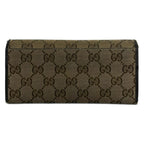 Gucci Wallet Light Brown Dark Silver GG Canvas Interlocking — view 2