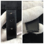 Prada Tessuto Black Silver Nylon Leather Shoulder — view 6