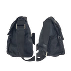Prada Tessuto Black Silver Nylon Leather Shoulder — view 8
