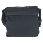 Prada Tessuto Black Silver Nylon Leather Shoulder — view 2