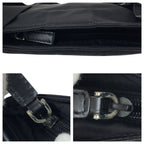 Prada Tessuto Black Silver Nylon Shoulder — view 6