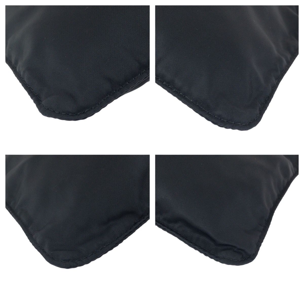 Prada Tessuto Black Silver Nylon Shoulder — view 3