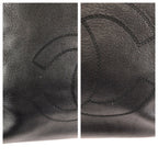 Chanel Vintage CC Logo Black Caviar Leather Marble Chain Tote Shoulder — view 5