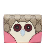 Gucci Bifold Wallet GG Supreme Canvas Mini Animal