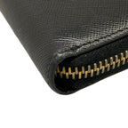 Prada Wallet Black Zip Around Leather — view 7