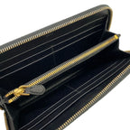 Prada Wallet Black Zip Around Leather — view 3