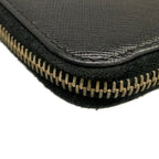 Prada Wallet Black Zip Around Leather — view 6
