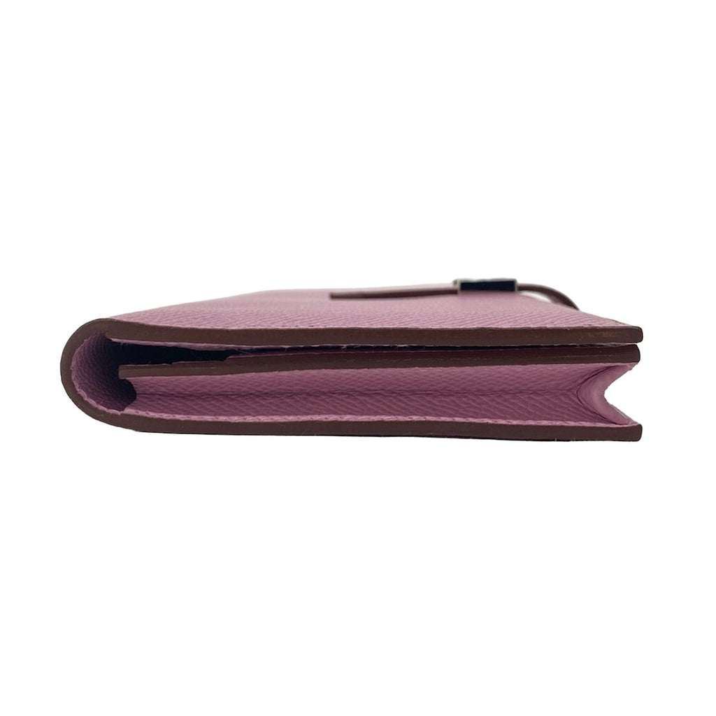 Hermes Wallet Bearn Souffle Mauve Sylvestre Pink — view 9