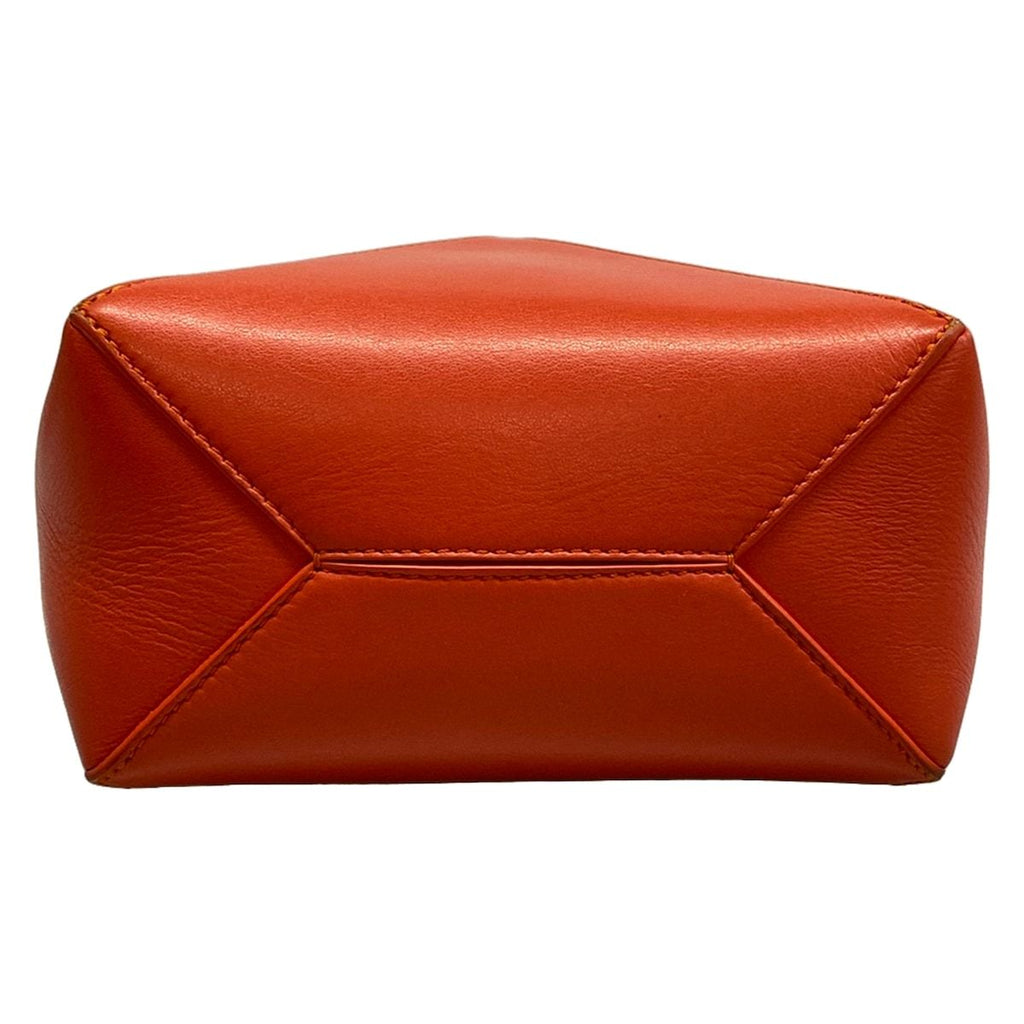 Loewe Tote Puzzle Fold Mini Orange Folding Leather — view 5