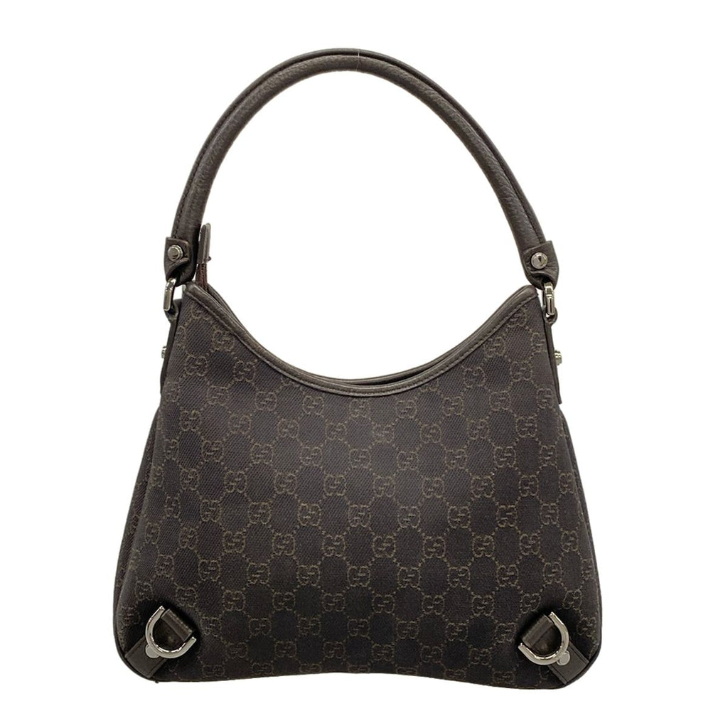 Gucci Shoulder Bag Abbey Dark Brown Beige Leather — view 3