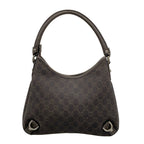 Gucci Shoulder Bag Abbey Dark Brown Beige Leather — view 3