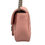 Gucci Shoulder Bag GG Marmont Pink Chain Leather — view 4
