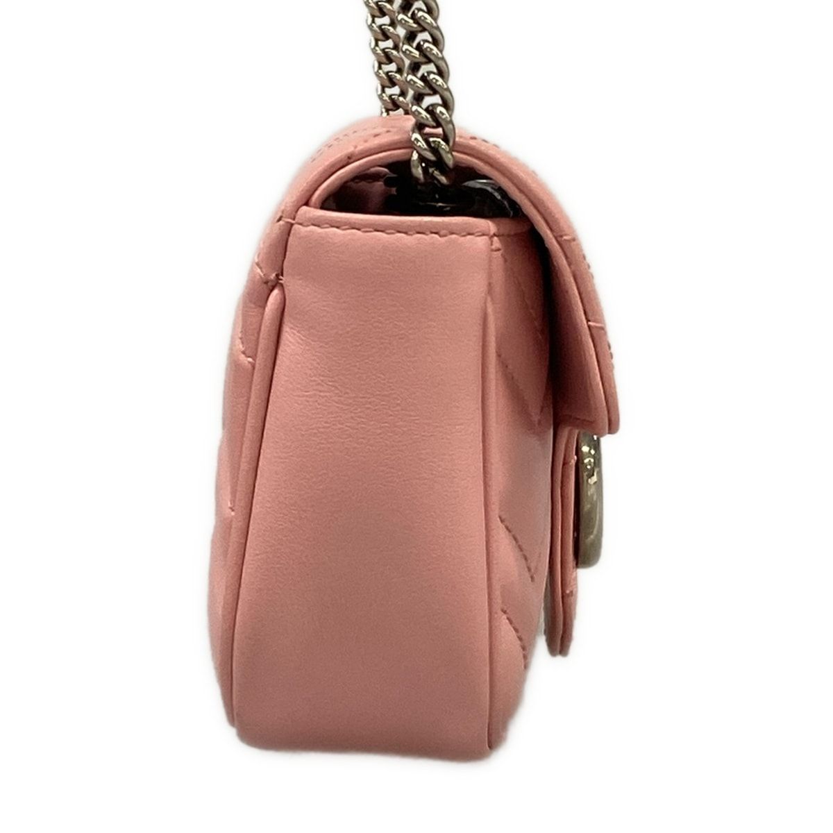 Gucci Shoulder Bag GG Marmont Pink Chain Leather — view 2