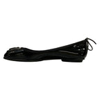 Chanel Flat Shoes 37.5 C Black CC Logo Ribbon Leather Lambskin — view 3