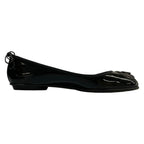 Chanel Flat Shoes 37.5 C Black CC Logo Ribbon Leather Lambskin — view 2