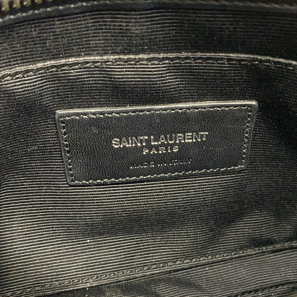 Saint Laurent Paris Shoulder Bag Black Fringe Studs Leather — view 8