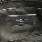 Saint Laurent Paris Shoulder Bag Black Fringe Studs Leather — view 8