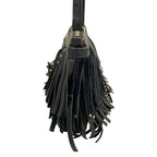 Saint Laurent Paris Shoulder Bag Black Fringe Studs Leather — view 4