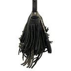 Saint Laurent Paris Shoulder Bag Black Fringe Studs Leather — view 2