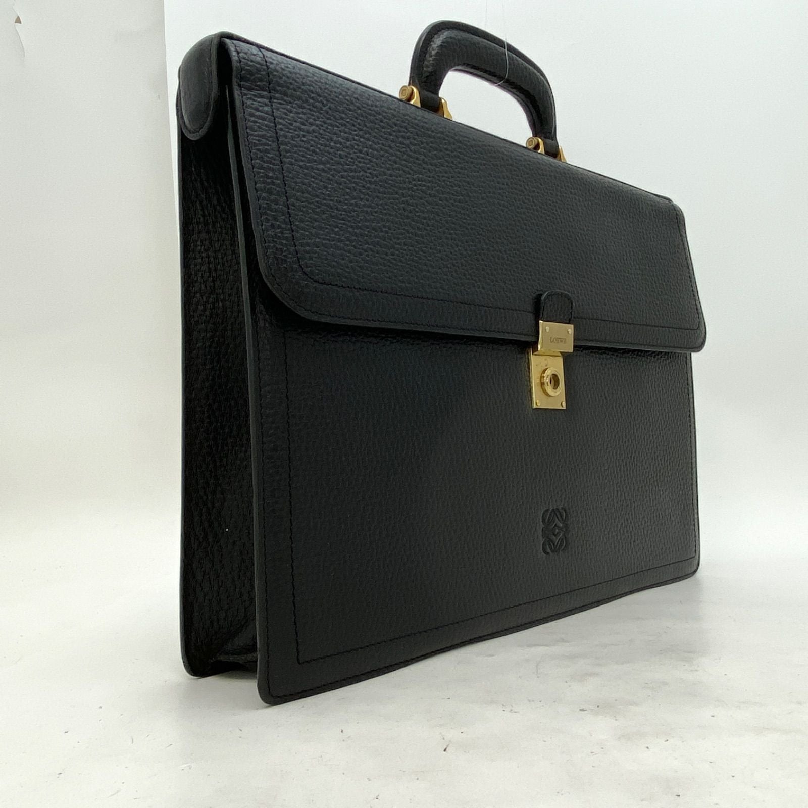 Loewe Briefcase Hand Business Anagram Grained Leather — view 3