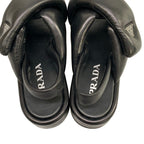 Prada Sandals 39 Black Cross Platform Leather — view 7