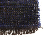 Chanel Cashmere Blend Tweed CC Logo Scarf Charcoal Gray Navy — view 4