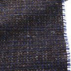 Chanel Cashmere Blend Tweed CC Logo Scarf Charcoal Gray Navy — view 2