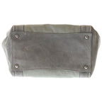 Prada 2-Way Shoulder Bag Gray Suede Canvas Silver — view 4