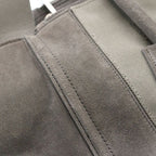 Prada 2-Way Shoulder Bag Gray Suede Canvas Silver — view 6