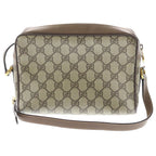 Gucci GG Supreme Shoulder Bag Brown Beige Leather Gold — view 2