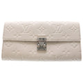 Louis Vuitton Monogram Empreinte Portefeuille Sarah Metis Long Flap Wallet Blue