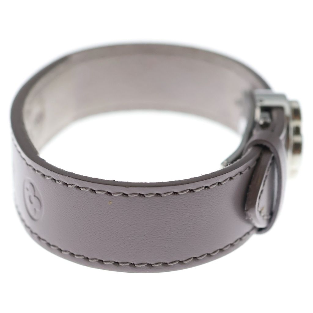 Louis Vuitton Bracelet Luck Monogram Flower Leather Silver Purple — view 3