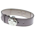 Louis Vuitton Bracelet Luck Monogram Flower Leather Silver Purple