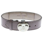 Louis Vuitton Bracelet Luck Monogram Flower Leather Silver Purple — view 4