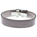 Louis Vuitton Bracelet Luck Monogram Flower Leather Silver Purple — view 2