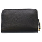 Chanel CC Logo Zip Coin Case Mini Wallet Black Leather Gold — view 2