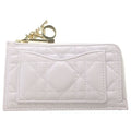 Dior Monsieur Cannage Fragment Case Card Coin Light Purple Leather Gold