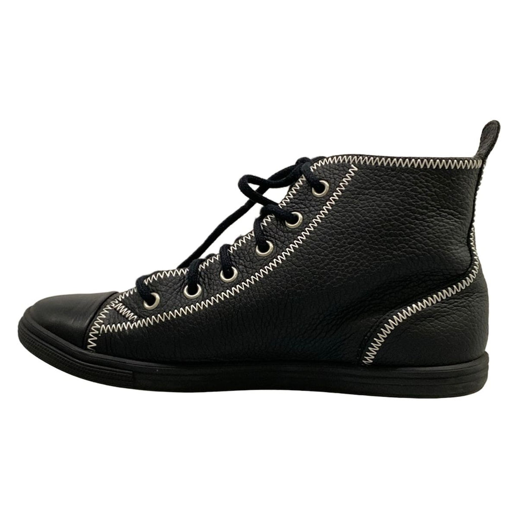 Chanel Sneakers Black High Cut Leather — view 3